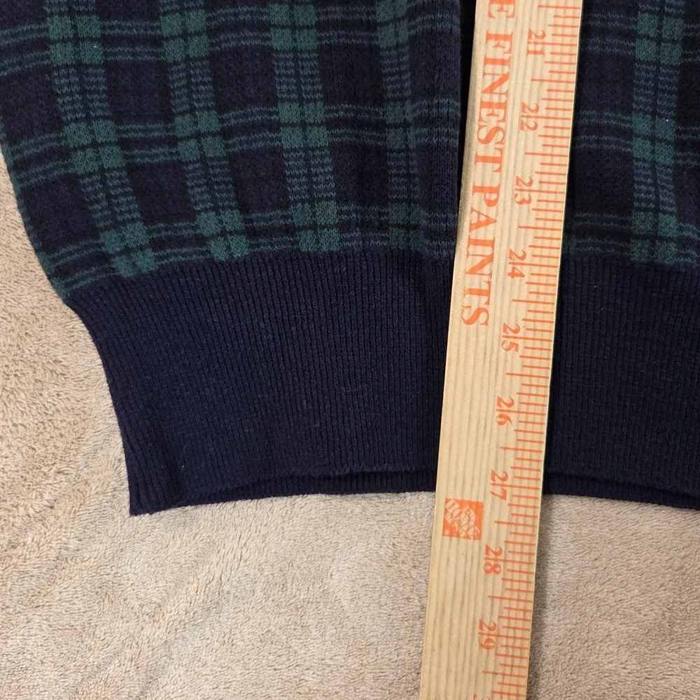 Polo Ralph Lauren vest mans XL plaid blue and green 100% cotton sleeveless‎ EUC